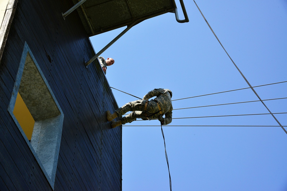 Rappel tower training