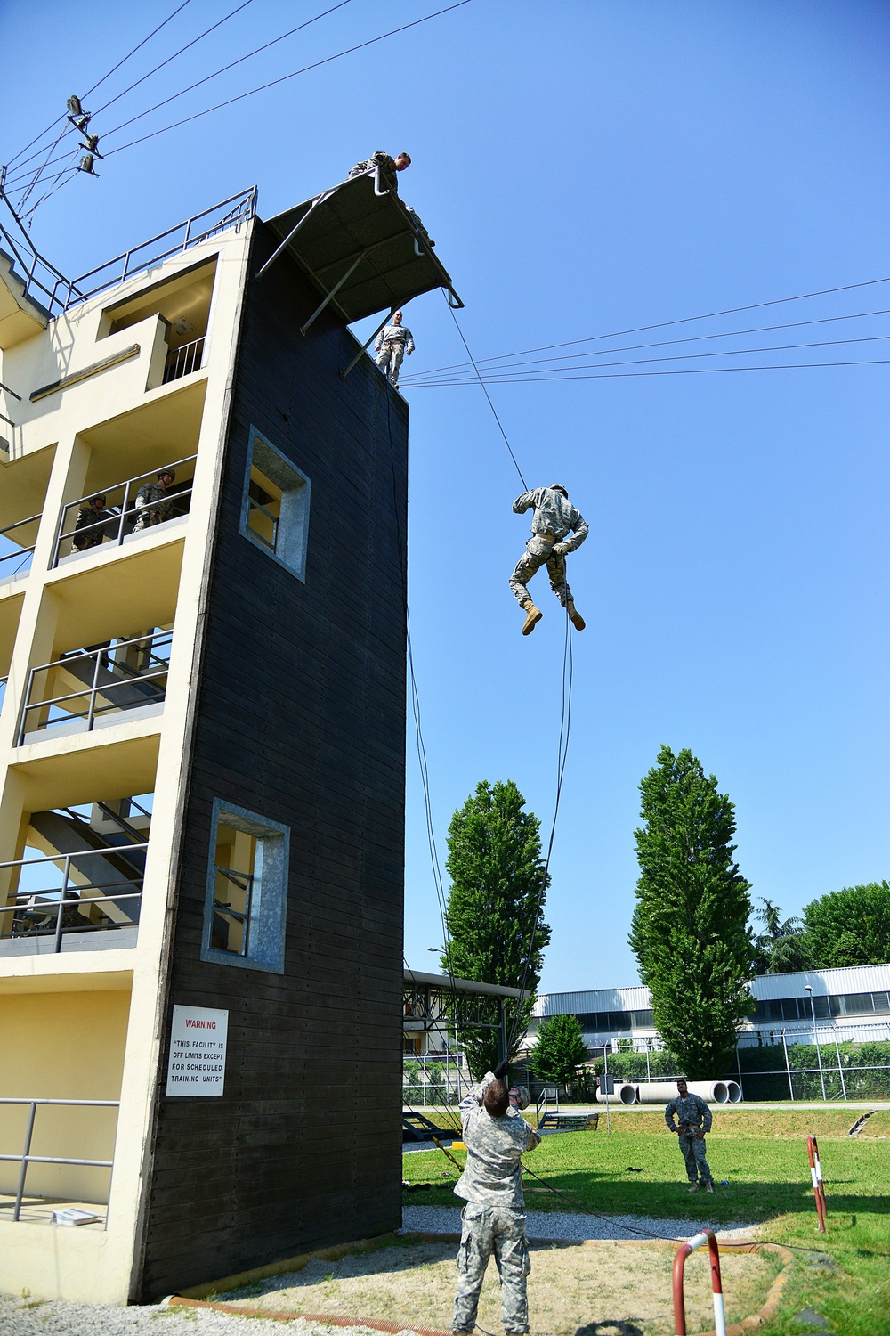 Rappel tower training