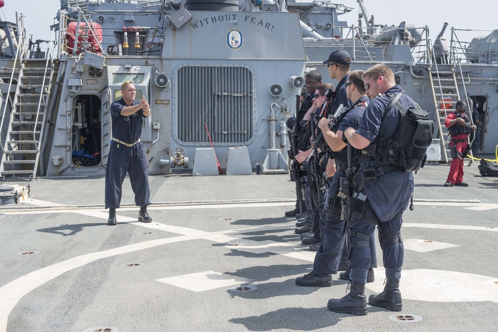 USS Laboon weapons proficiency training