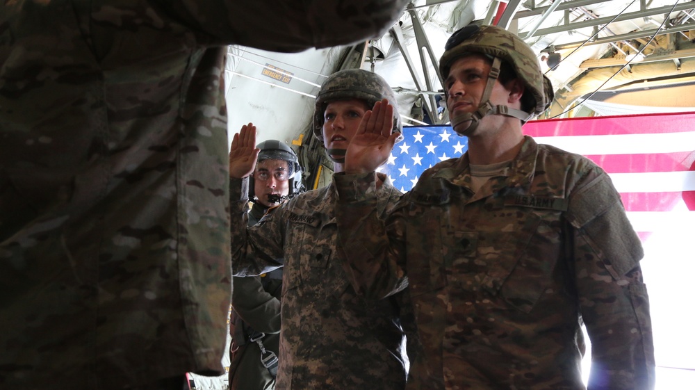 Ranger, Soldier Reenlistment on aircraft