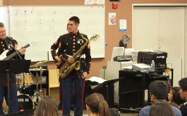 Marine Band San Diego plays Olympian High School