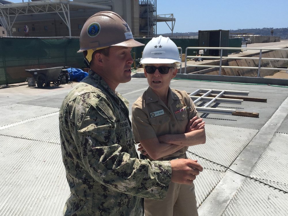Rear Adm. Gregory visits ramp project