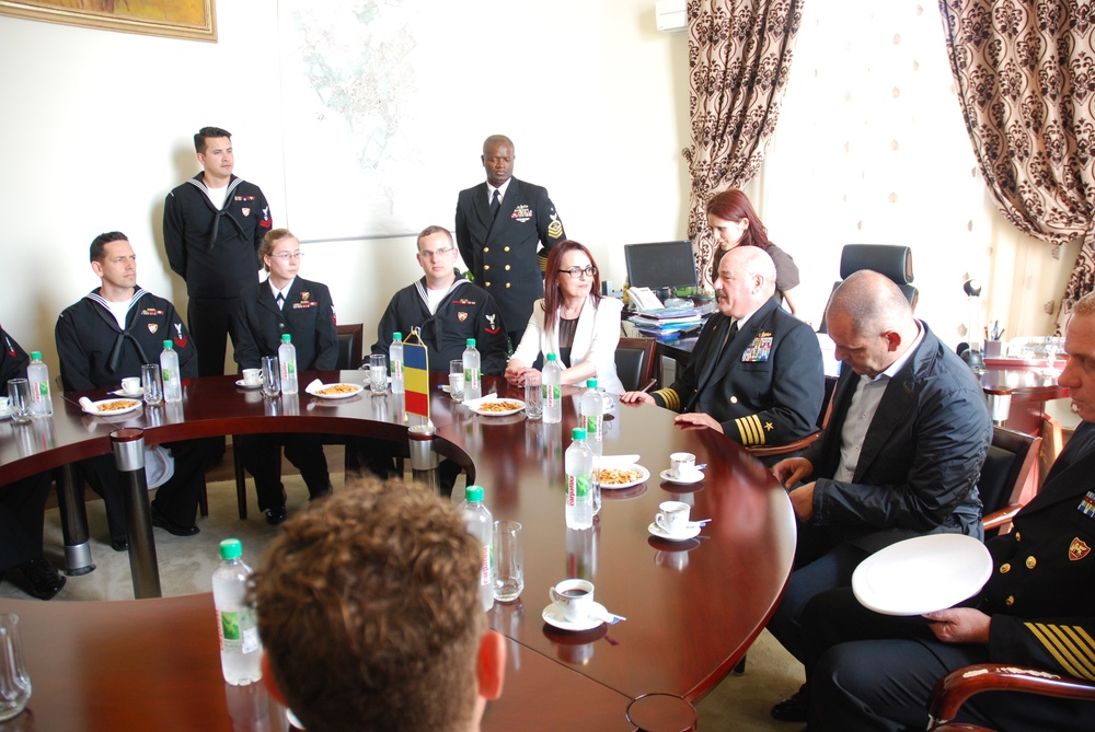 US Naval Forces Europe Band performs in Slatina, Romania