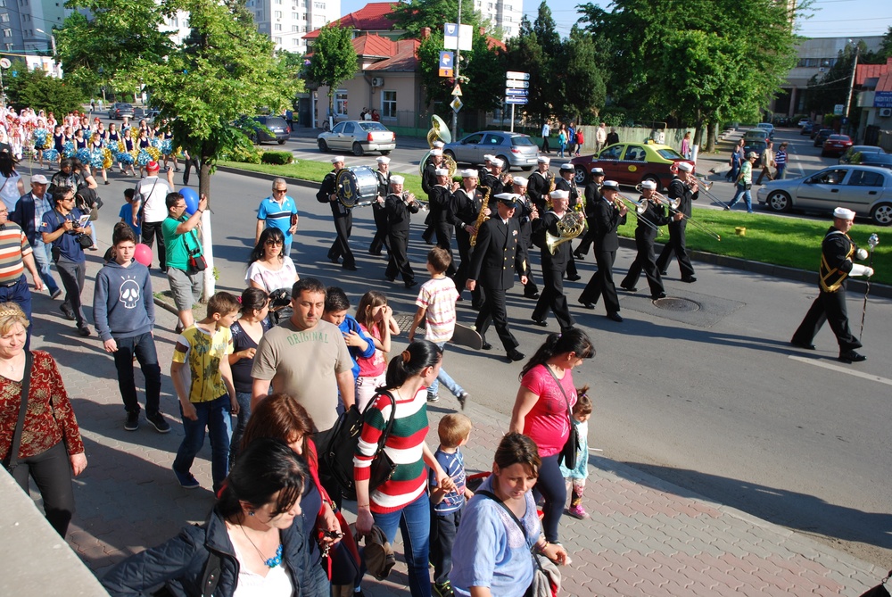 US Naval Forces Europe Band performs in Slatina, Romania