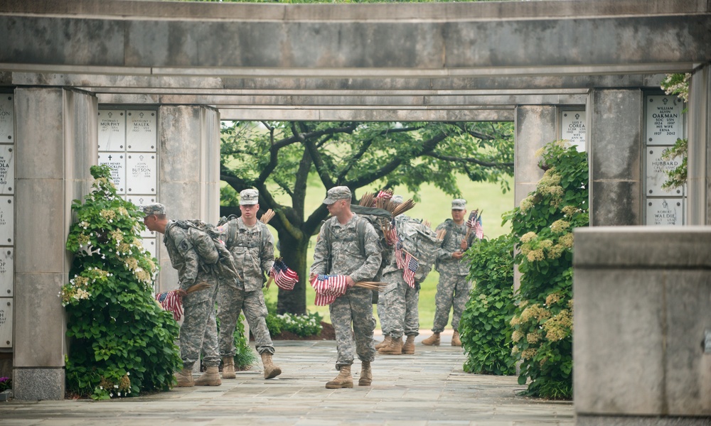 “Flags in” with The Old Guard in Arlington National Cemetery