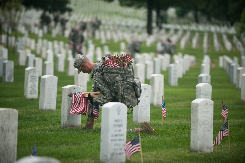 “Flags in” with The Old Guard in Arlington National Cemetery