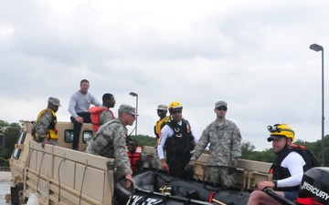 Texas Army National Guard Soldiers stand ready to provide flood support