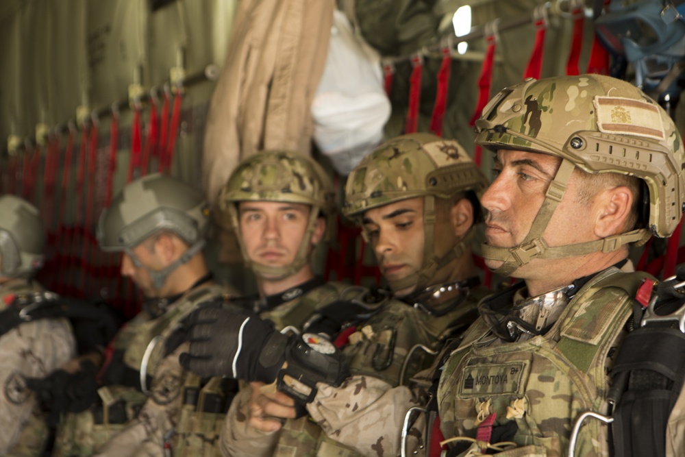 The Long Drop: U.S. Marines fly with multinational forces during Exercise Lone Paratrooper