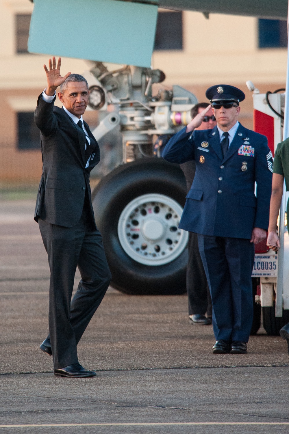 President Obama departs Maxwell