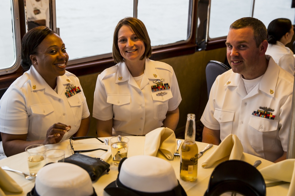 Marines, sailors, Coast Guardsmen join together for Navy League Harbor Cruise