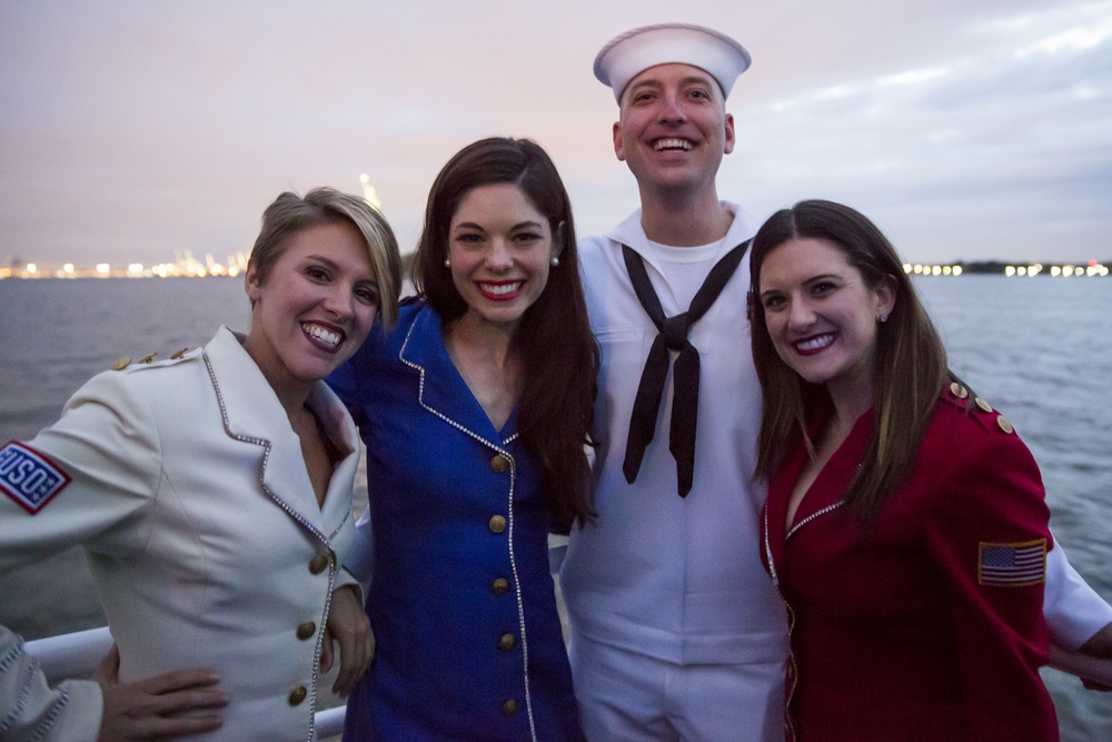 Marines, sailors, Coast Guardsmen join together for Navy League Harbor Cruise