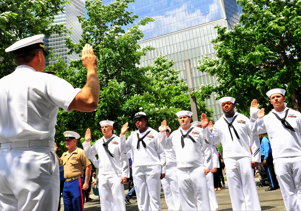 Fleet Week NYC reenlistment and promotion