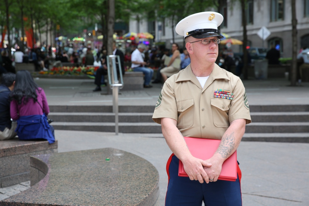 National September 11 Memorial re-enlistment ceremony