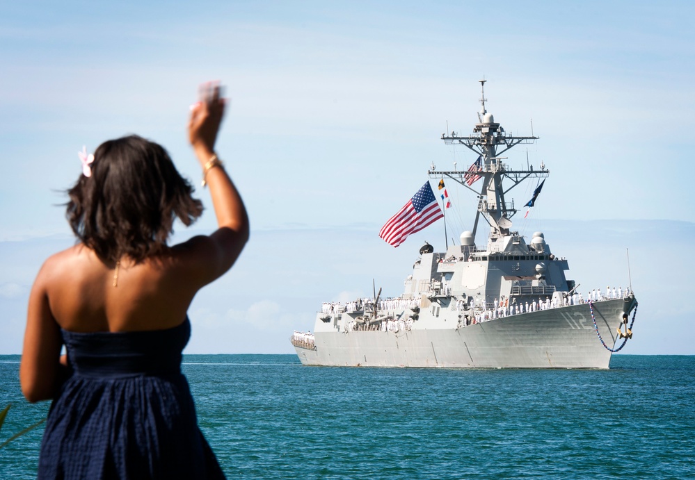 USS Michael Murphy (DDG 112) returns from maiden deployment.