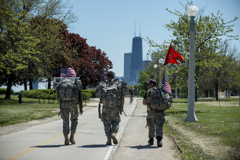 Chicago ruck march held in honor of struggling veterans