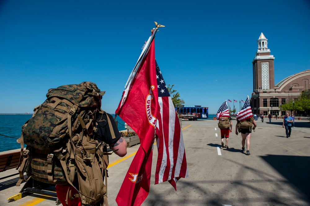 Chicago ruck march held in honor of struggling veterans