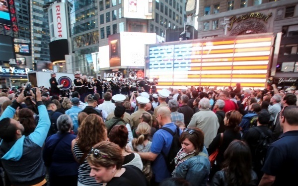 Parris Island Marine Band performs in Times Square