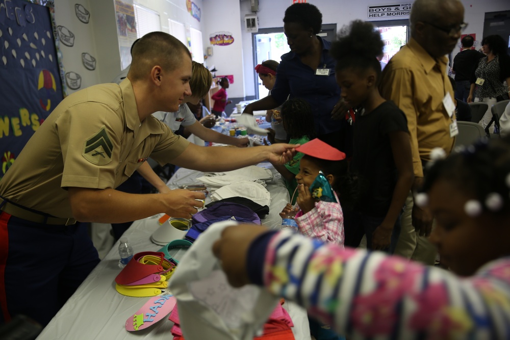 Marines volunteer at Boys and Girls Club in New York City