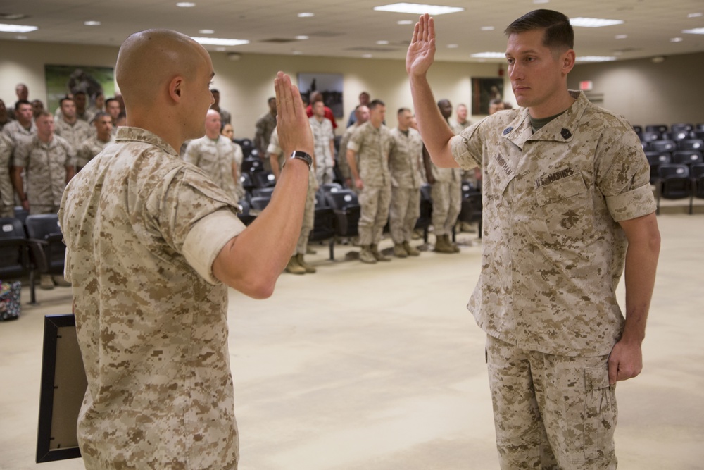 Gunnery Sergeant Frocking to First Sergeant