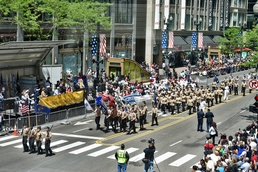 Thousands of JROTC cadets march during Chicago Memorial Day parade
