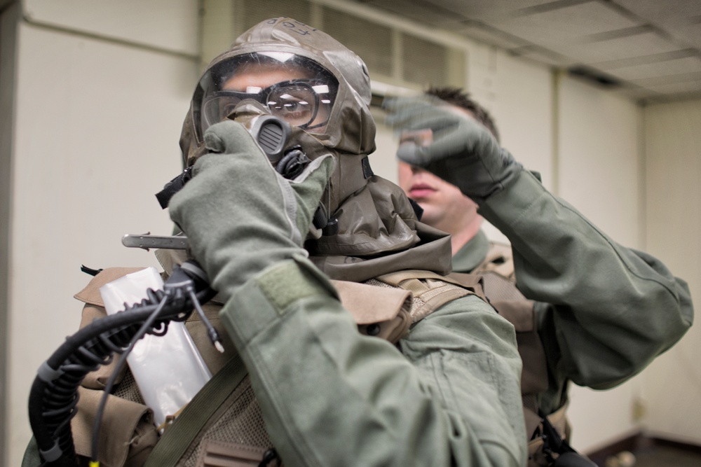 Aircrew decontamination training