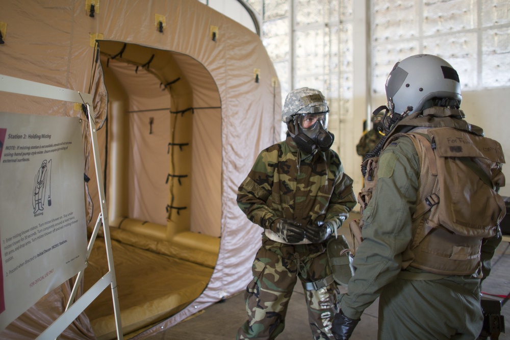 Aircrew decontamination training