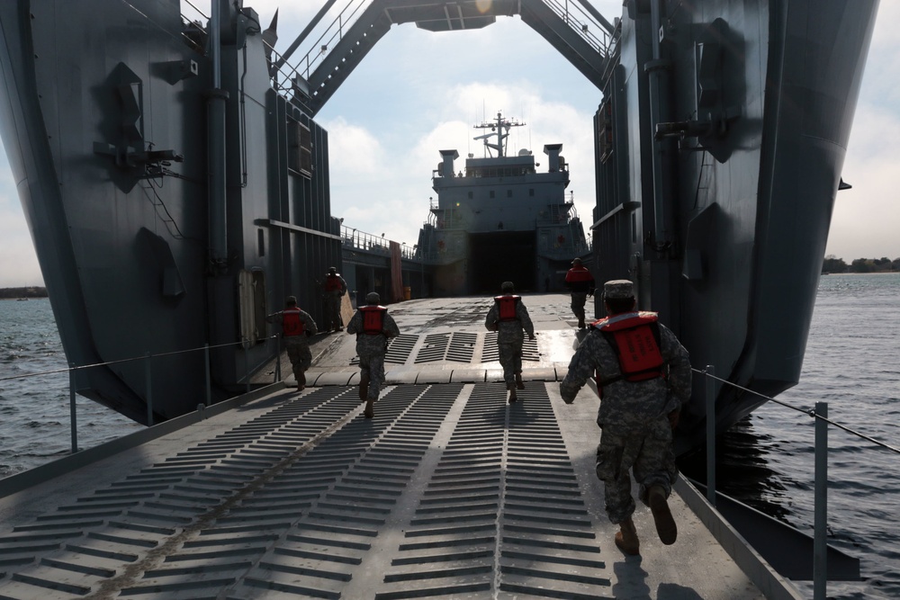 Army Logistics support vessel brings movement exercise to the sea