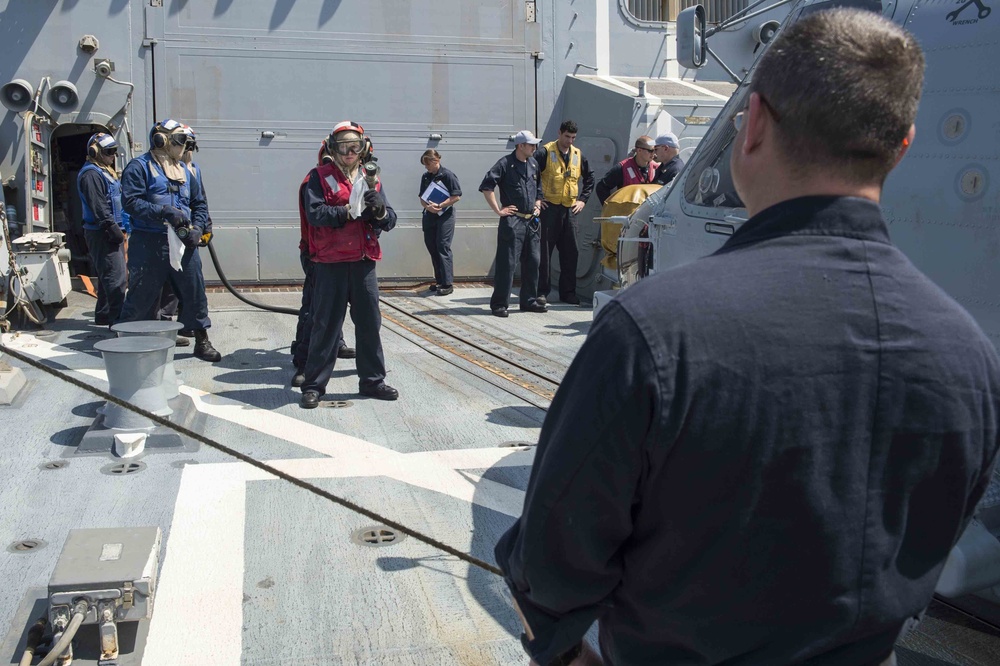 USS Farragut crash and smash drill
