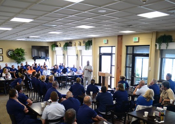 Former MCPOCG talks mentorship at USCG Training Center