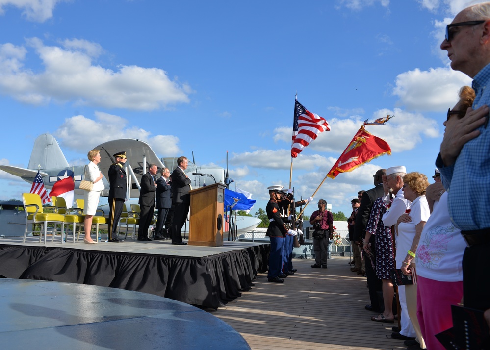 NC Guard Maj. Gen. Lusk honors veterans at Battleship North Carolina on Memorial Day