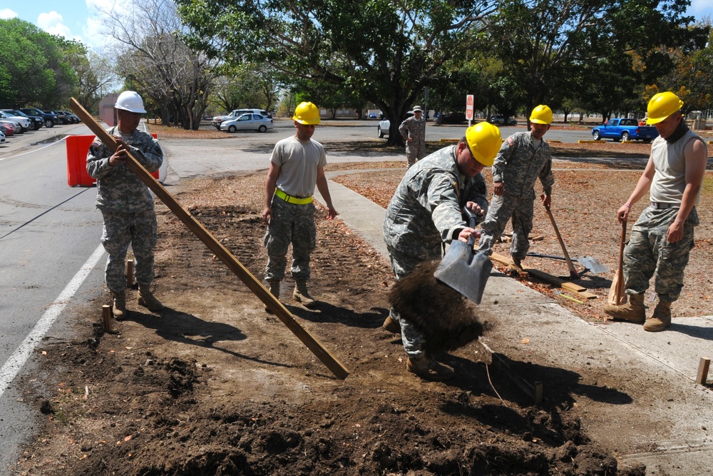 Sidewalk for troops