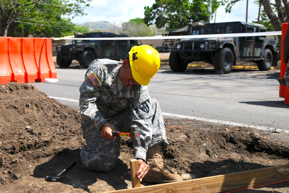 Sidewalk for troops