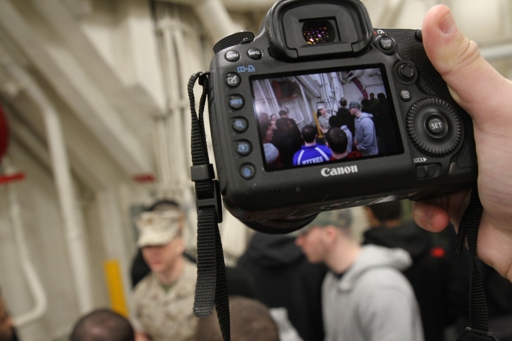 Boston future Marine recruits tour USS Arlington