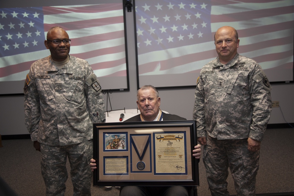 Retired SC Army National Guard Chief Warrant Officer receives Order of Saint Martin Award