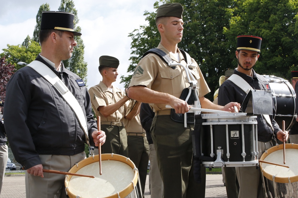 French, American Marines United through Music