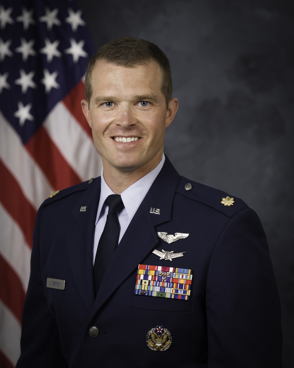 Official portrait, Maj. Andrew D. Anderson, US Air Force