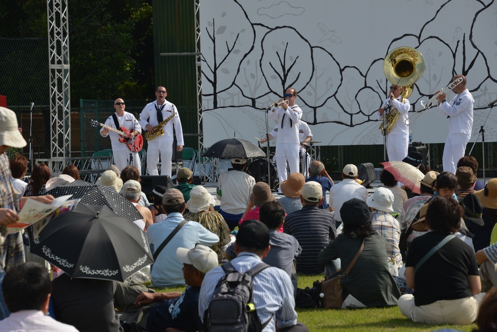 US Navy 7th Fleet Band performs at Ayase Base Side Festival