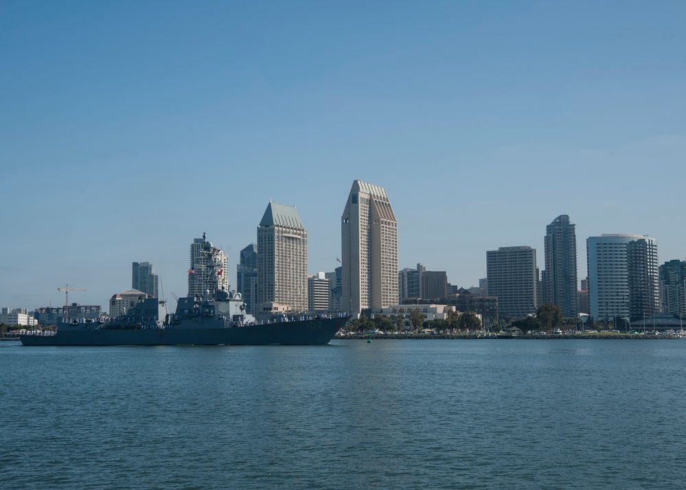 USS Sampson returns to homeport of San Diego