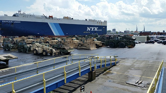 Tennessee Army National Guard equipment arrives in Europe