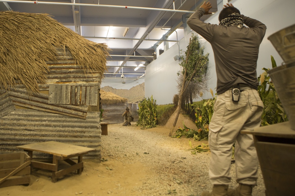 Marines with 1st Bn., 10th Reg. conduct house-to-house, street-to-street training