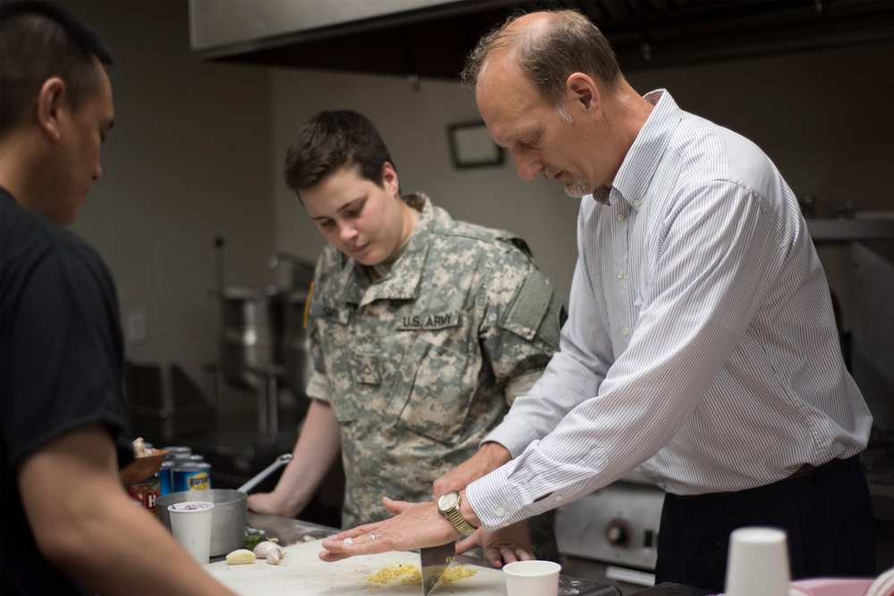 Asian cooking class at Camp Johnson