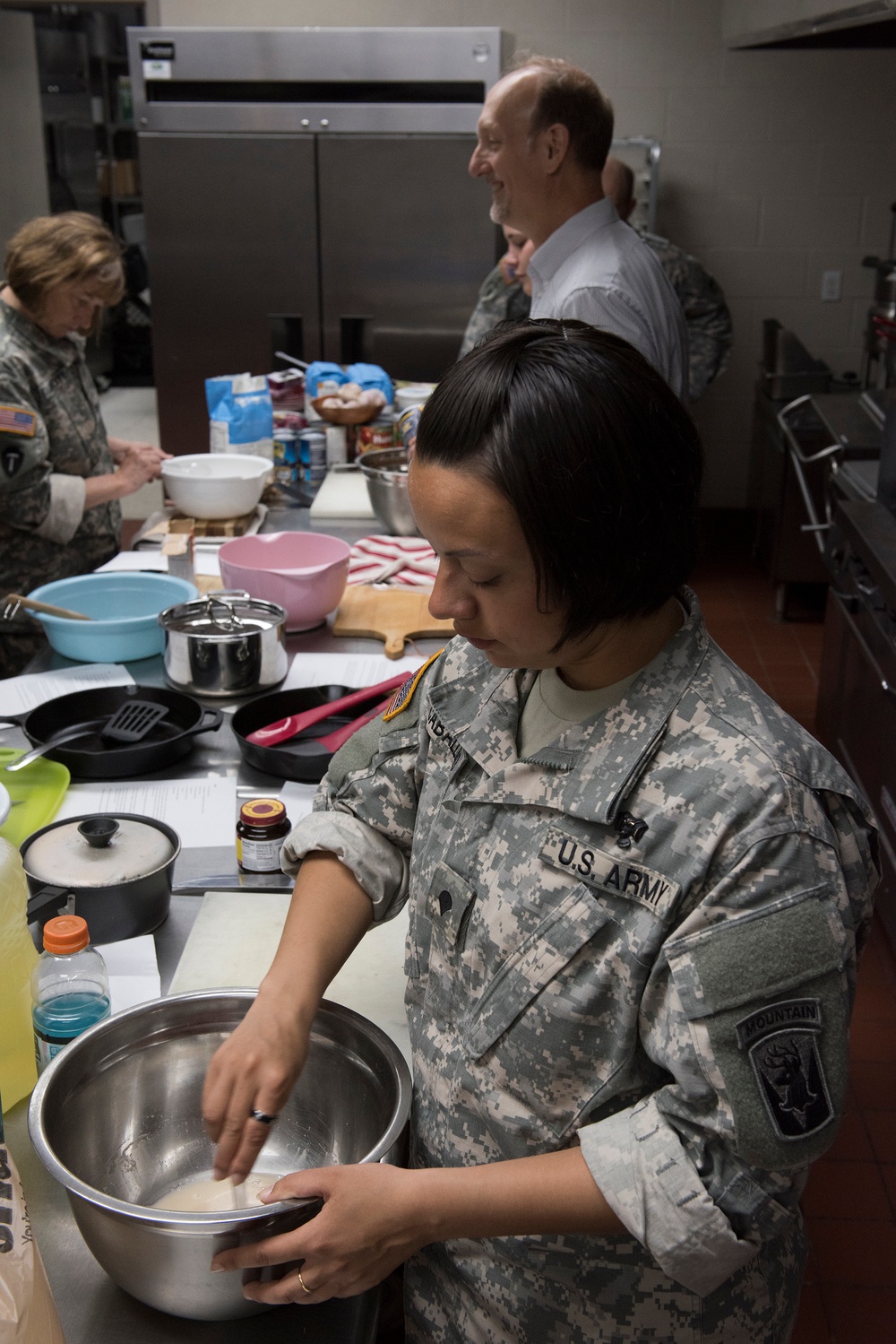 Asian cooking class at Camp Johnson