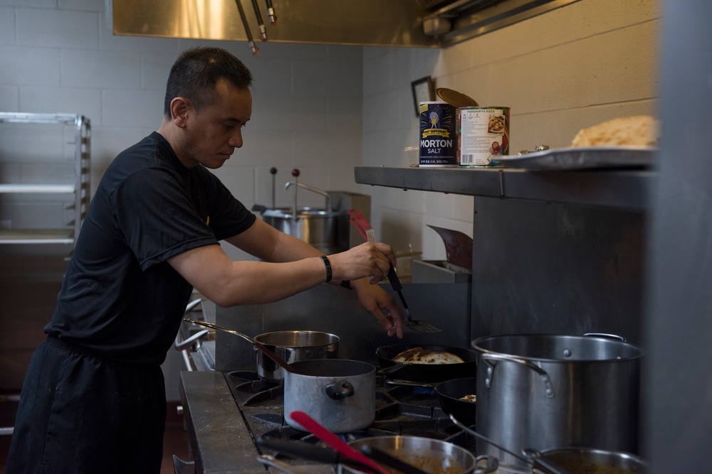 Asian cooking class at Camp Johnson