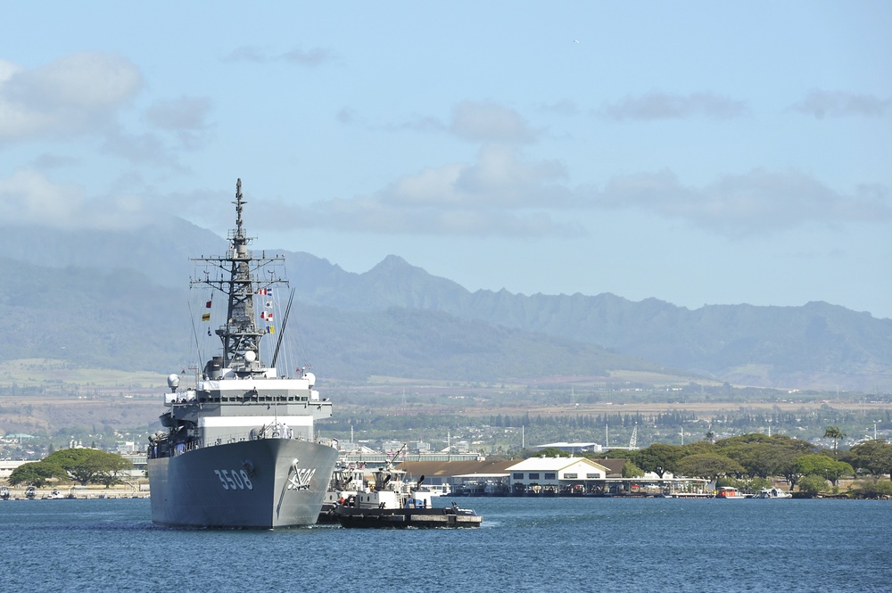 Japan Maritime Self-Defense Force Training Squadron arrives at Pearl Harbor for scheduled port visit