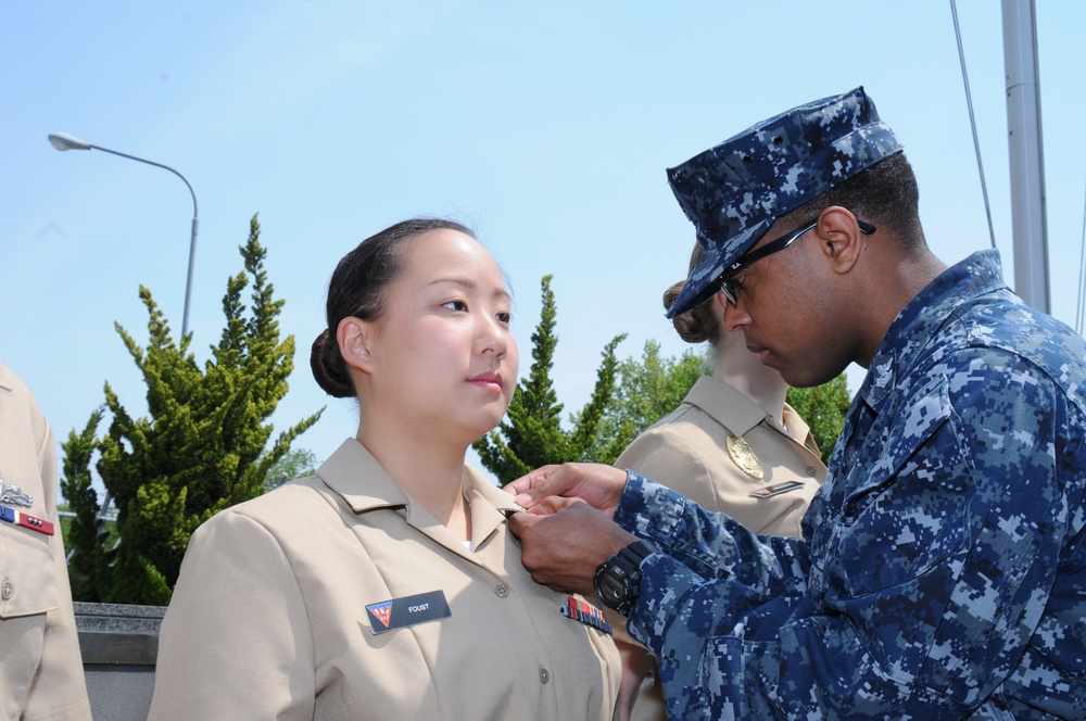 Naval Air Facility Misawa’s frocking ceremony