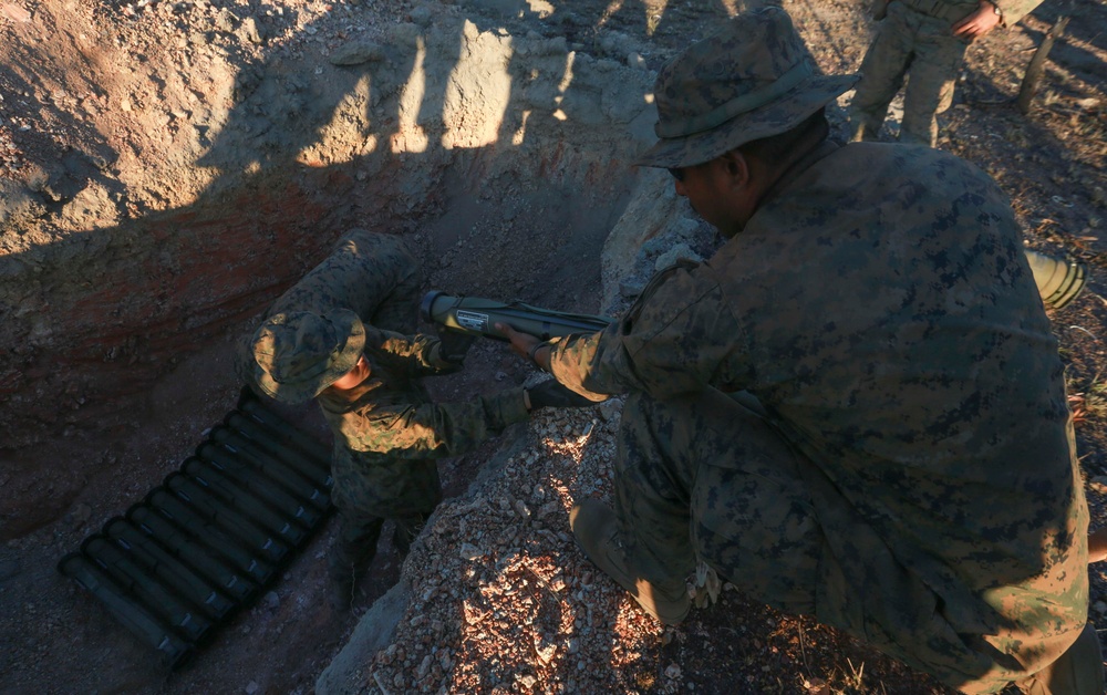 Marine engineers participate in demolition range during Exercise Predator Walk