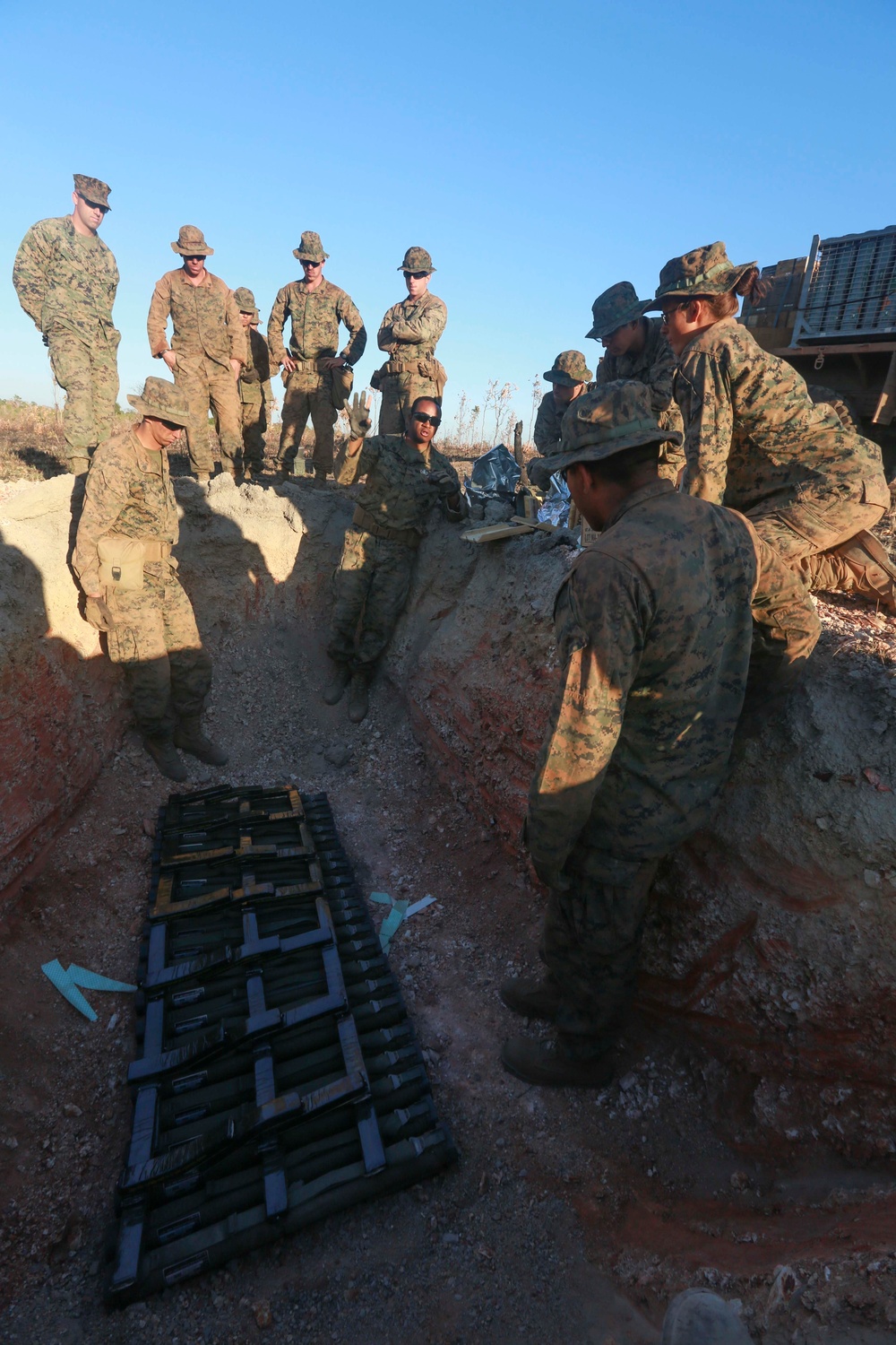 Marine engineers participate in demolition range during Exercise Predator Walk