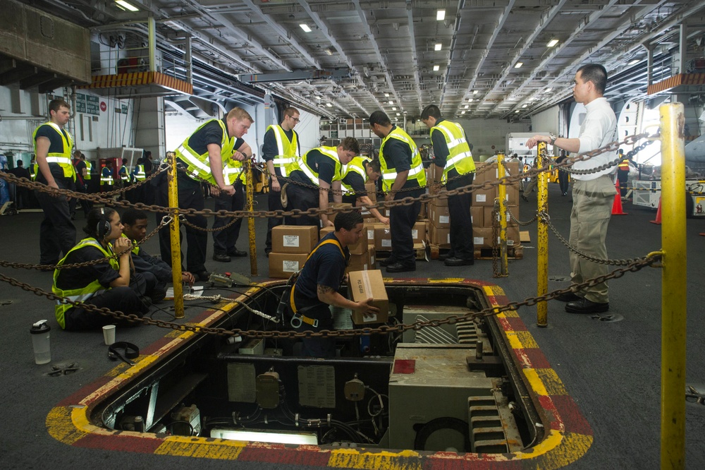 USS George Washington replenishment at sea