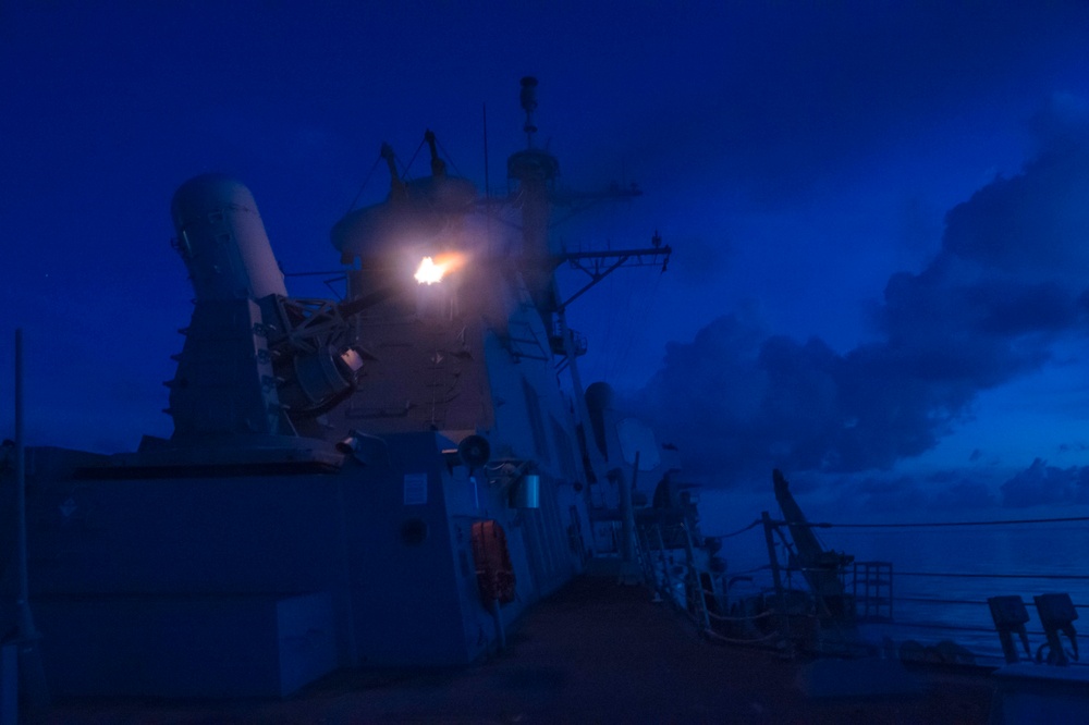 USS Mustin close-in weapons system