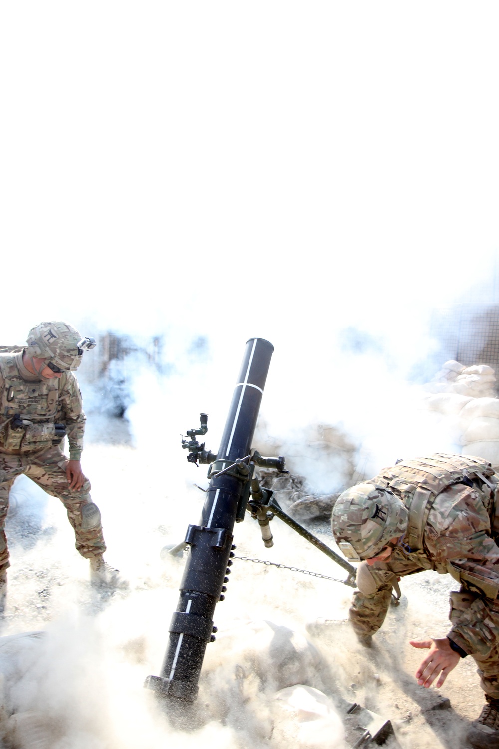 Mortar live-fire certification in eastern Afghanistan